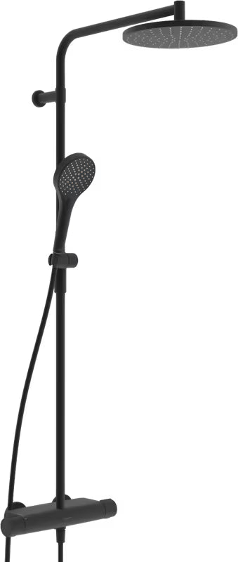 Hansa Viva tuš sustav s termostatskom miješalicom u crnoj mat boji