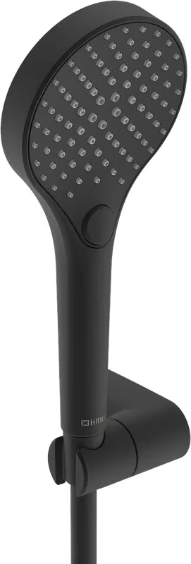 Set za Kadu Hansa Viva u crnoj mat izvedbi s ručnim tušem, crijevom i 3 funkcije