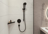 Kutna polica za tuševi Hansgrohe addstoris u mat crnoj boji pro za odlaganje šampona i dodataka.