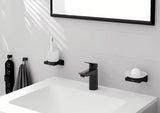 Staklena posuda za sapun Hansgrohe addstoris sa zidnim držačem u mat crnoj boji
