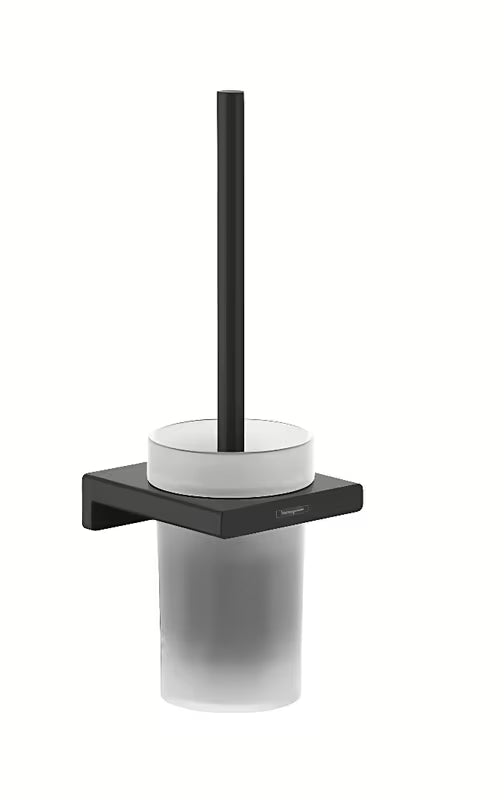 Zidna ČETKA za Wc hansgrohe addstoris u mat crnoj boji s držačem od metala i stakla