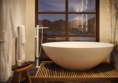 Zidni držač ručnika Hansgrohe addstoris u mat bijeloj boji s minimalističkim dizajnom