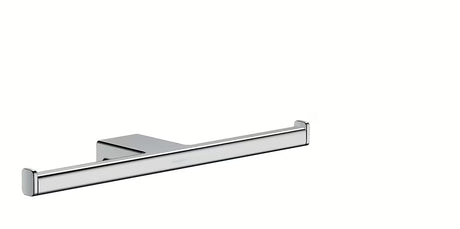 Dvostruki držač toaletnog papira hansgrohe addstoris u krom izvedbi pro za zidnu montažu.