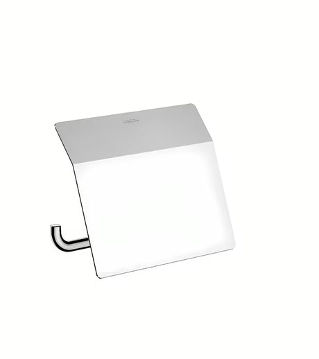 Kromirani zidni držač toaletnog papira Hansgrohe addstoris s poklopcem