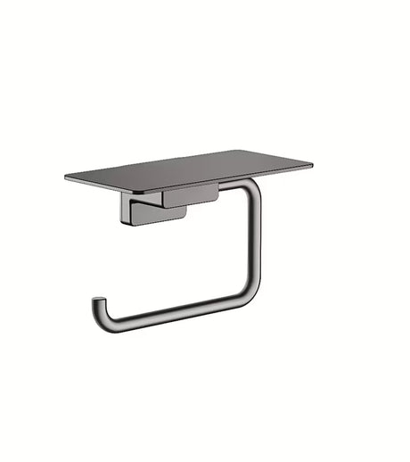 Hansgrohe addstoris držač toaletnog papira s policom u brušenom crnom kromu, za zidnu montažu