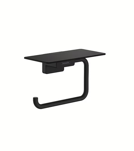 Hansgrohe addstoris držač toaletnog papira s policom u mat crnoj boji za zidnu montažu