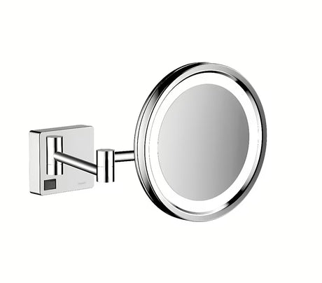 Hansgrohe addstoris sklopive kozmetičko ogledalo u kromu s LED osvjetljenjem pro za brijanje i šminkanje