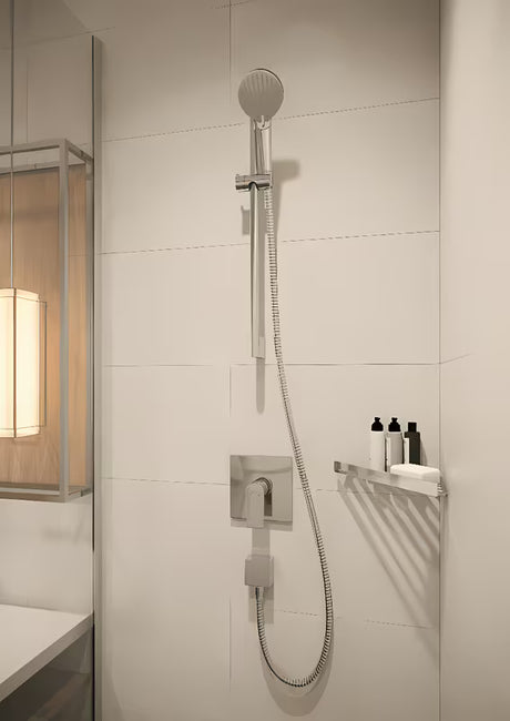 Kromirana kutna polica hansgrohe addstoris od nehrđajućeg čelika pro zidna montaža u tuševi