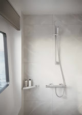 Kromirana kutna polica hansgrohe addstoris od nehrđajućeg čelika pro zidna montaža u tuševi