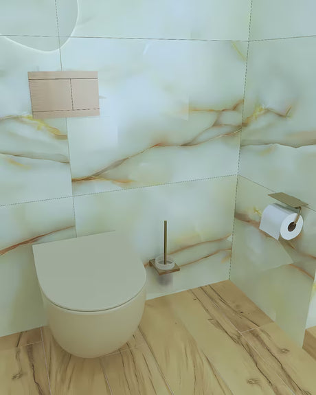 Zidna ČETKA za Wc hansgrohe addstoris u brušenoj bronci sa staklenom posudom