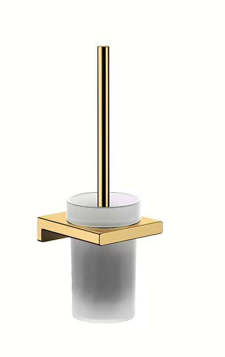Hansgrohe addstoris zidna ČETKA za Wc u zlatnoj boji s držačem sa staklenom posudom