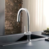 Hansgrohe Aqittura miješalica za sudoper u mat crnoj boji s izvlačnim izljevom i tipkom pro filtriranu vodu