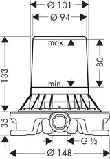 Podžbukno tijelo Hansgrohe Axor Starck pro za ugradnju na grubi pod