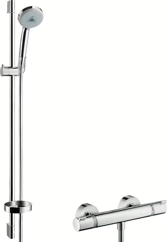 Hansgrohe Croma 100 termostatska miješalica za tuš s tuš setom u krom izvedbi