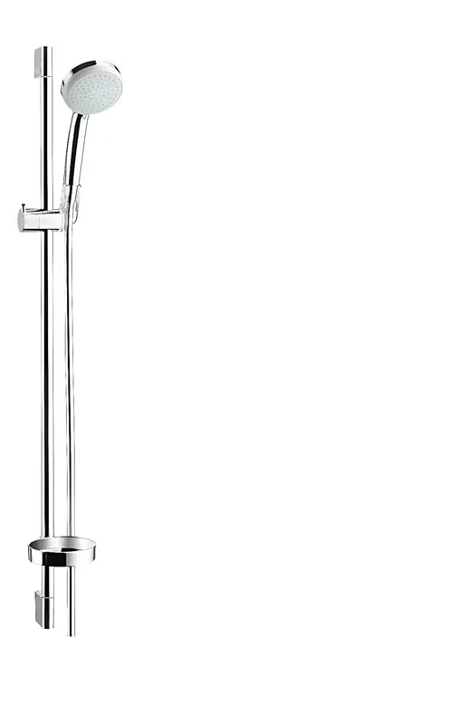 Hansgrohe Croma 100 tuš set u izvedbi chrome s ručnim tušem, šipkom, crijevom, klizačem i posudicom za sapun