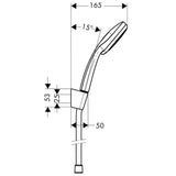 Set za Kadu Hansgrohe Croma 100 u kromu s ručnim tušem 100 mm, držačem Porter 'S i crijevom Isiflex 1,25 m.