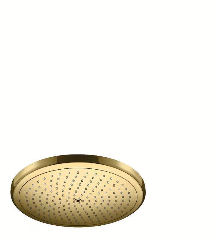 Okrugla nadglavni tuš Hansgrohe Croma 280 mm u sjajnoj zlatnoj izvedbi s mlazom RainAir