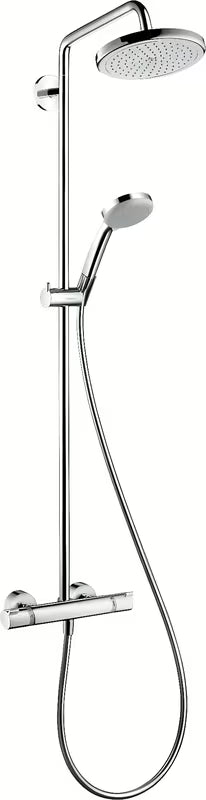 Hansgrohe Croma tuš sustav s termostatskom miješalicom u izvedbi chrome s nadglavnim tušem 220 mm