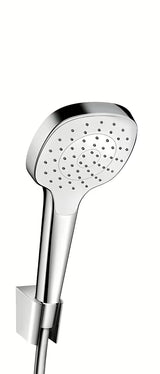 Hansgrohe Croma Select tuš set u bijeloj i krom izvedbi s ručnim tušem, crijevom i držačem