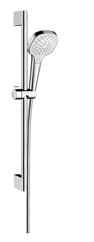 Hansgrohe Croma Select E tuš set u bijeloj i krom izvedbi s ručnim tušem i šipkom Unica