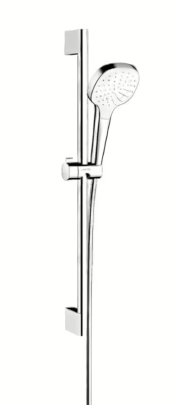 Hansgrohe Croma Select E tuš set u bijeloj i krom izvedbi s ručnim tušem, šipkom Unica i crijevom