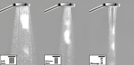 Ručni tuš Hansgrohe Croma Select E bijelo-krom s tipkom Select s tri mlaza