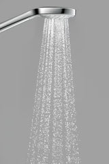 Ručni tuš Hansgrohe Croma Select E u bijeloj i krom izvedbi s tipkom Select i promjerom glave 110 mm