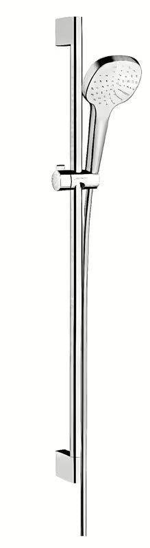 Hansgrohe Croma Select E tuš set u bijelo-krom izvedbi s ručnim tušem Rain i šipkom Unica