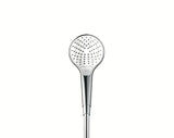 Tuš set Hansgrohe Croma Select S u bijeloj i krom izvedbi s ručnim tušem 3jet, šipkom Unica i crijevom 1,60 m.