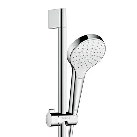 Hansgrohe Croma Select S tuš set u bijeloj i krom izvedbi s ručnim tušem 1jet i tuš šipkom Unica