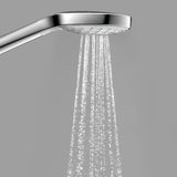Ručni tuš Hansgrohe Croma Select S u bijeloj i kromiranoj boji s tipkom Select s tri mlaza