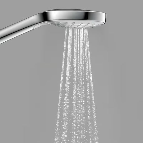 Ručni tuš Hansgrohe Croma Select S u bijeloj i kromiranoj boji s tipkom Select s tri mlaza