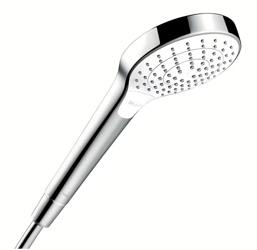 Ručni tuš Hansgrohe Croma Select S Vario bijela/krom s tipkom Select, promjera 110 mm