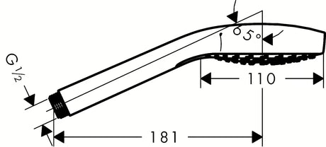 Ručni tuš Hansgrohe Croma Select S Vario bijela/krom s tipkom Select, promjera 110 mm