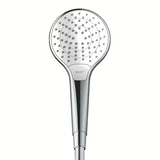 Ručni tuš Hansgrohe Croma Select S u bijeloj i kromiranoj boji s tipkom Select s tri mlaza