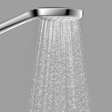 Ručni tuš Hansgrohe Croma Select S u bijeloj i kromiranoj boji s tipkom Select s tri mlaza