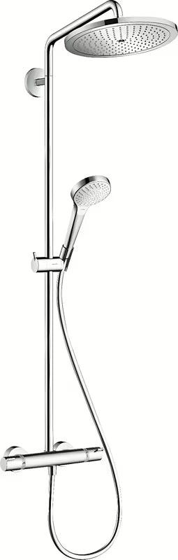 Hansgrohe Croma Select S tuš sustav s termostatskom miješalicom u krom izvedbi s nadglavnim tušem 280 mm