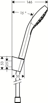 Hansgrohe Croma Select tuš set u bijeloj i krom izvedbi s ručnim tušem, crijevom i držačem