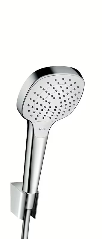 Hansgrohe Croma Select set za kadu u bijeloj i krom izvedbi s ručnim tušem 110 mm i tipkom Select