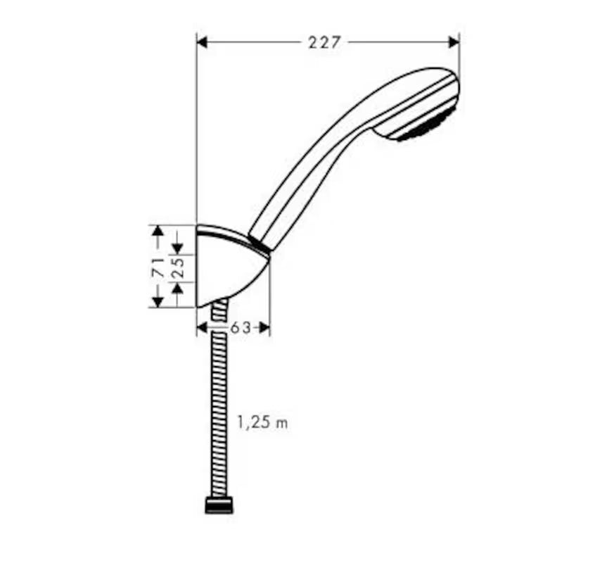 Hansgrohe Crometta 85 set za kadu u kromu s ručnim tušem 85 mm, držačem i tuš crijevom