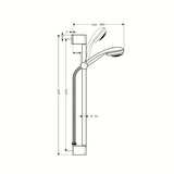 Hansgrohe Crometta 85 tuš set u izvedbi chrome s ručnim tušem, šipkom, crijevom i klizačem