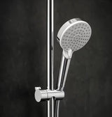 Hansgrohe Crometta E tuš sustav s termostatskom miješalicom u krom izvedbi s nadglavnim i ručnim tušem