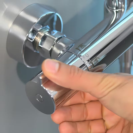 Hansgrohe Crometta E tuš sustav s termostatskom miješalicom u krom izvedbi s nadglavnim tušem 240 mm i ručnim tušem