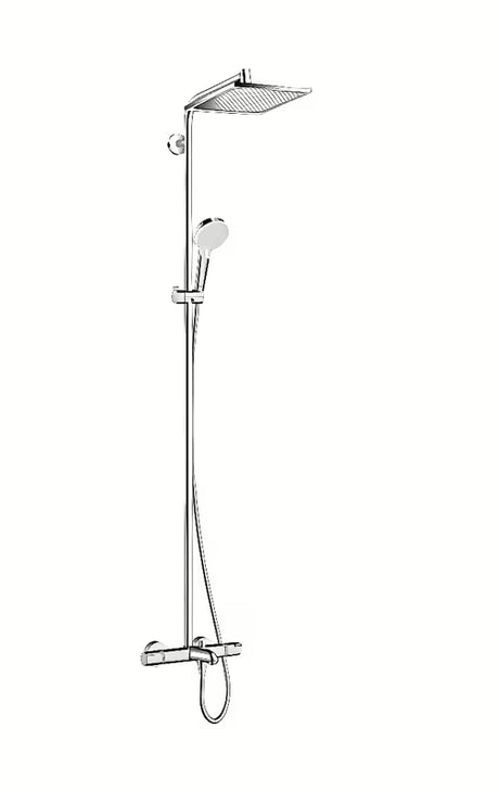 Hansgrohe Crometta E tuš sustav s termostatskom miješalicom u krom izvedbi s nadglavnim tušem 240x240 mm