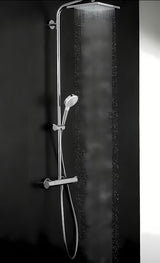 Hansgrohe Crometta E tuš sustav s termostatskom miješalicom u kromu s nadglavnim i ručnim tušem