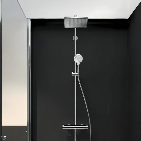 Hansgrohe Crometta E tuš sustav s termostatskom miješalicom u krom izvedbi s nadglavnim tušem 240 mm i ručnim tušem