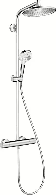 Hansgrohe Crometta S tuš sustav s termostatskom miješalicom u krom izvedbi s nadglavnim tušem 240 mm i ručnim tušem