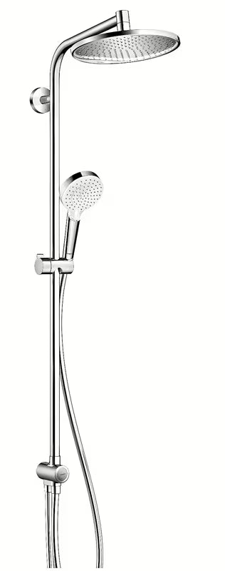 Hansgrohe Crometta S tuš sustav u krom izvedbi s nadglavnim tušem i ručnim tušem