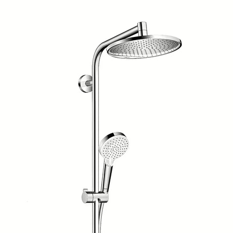 Hansgrohe Crometta S tuš sustav u krom izvedbi s nadglavnim tušem i ručnim tušem