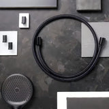 Tekstilni tuš crijevo hansgrohe Designflex u mat crnoj boji, duljina 1,60 m